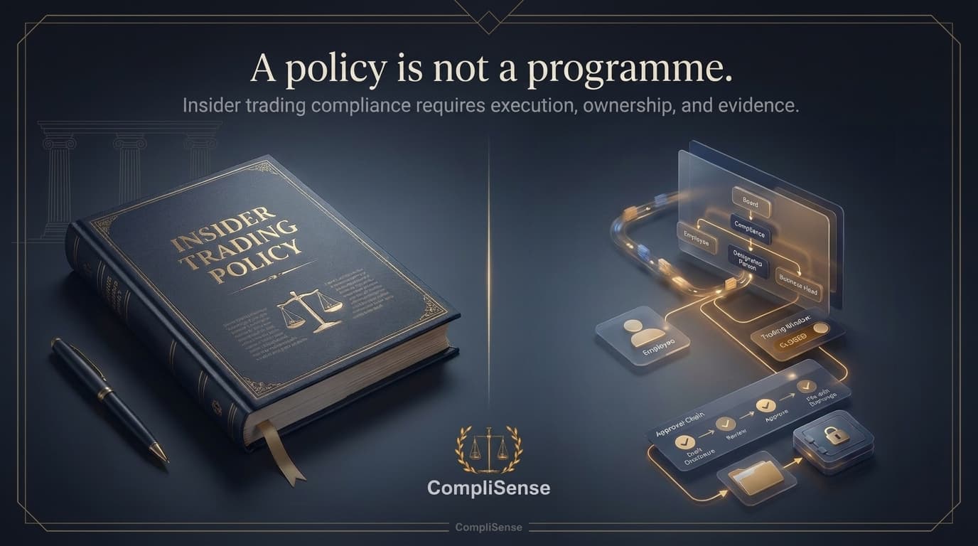 Insider Trading Compliance: Why Process Design Matters More Than Policy Drafting Alone | CompliSense