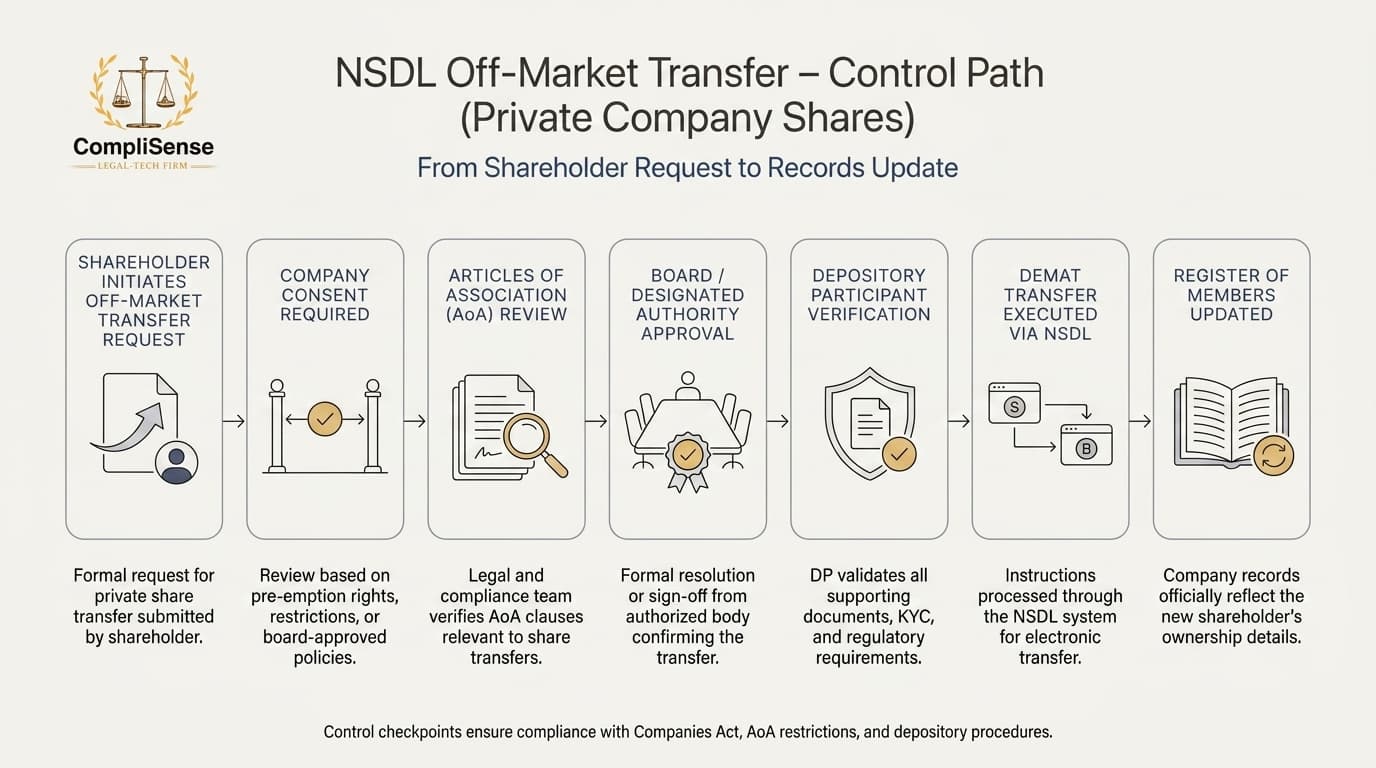 NSDL’s New Requirement for Transfer of Dematerialised Shares of Private Companies | CompliSense